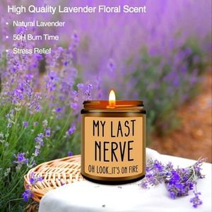 Candles made with all Natural ingredients. Like Soy and lavender, light her up!